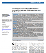 對側(cè)小腦上、小腦幕下入路切除丘腦海綿狀血管瘤