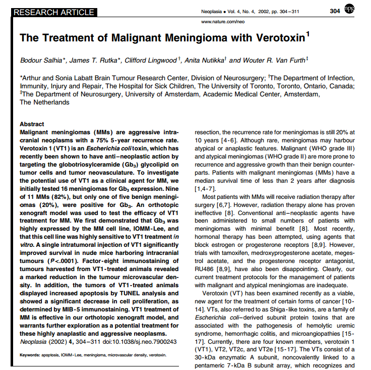 腦膜瘤學術論文