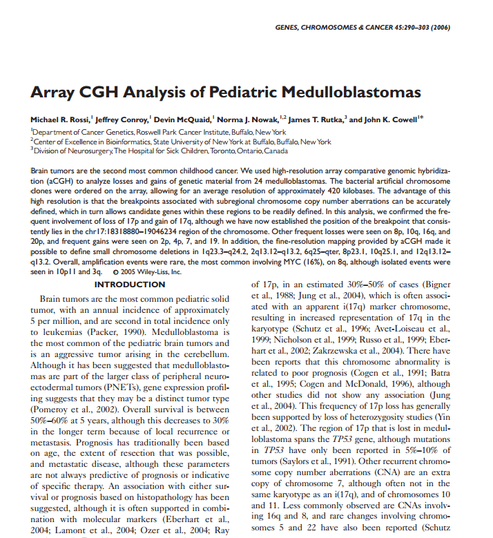 兒童髓母細(xì)胞瘤