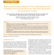 較大嗅溝腦膜瘤的消退及停藥后視力的完全恢復(fù)