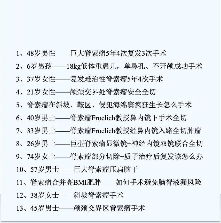 INC福教授脊索瘤案例精選