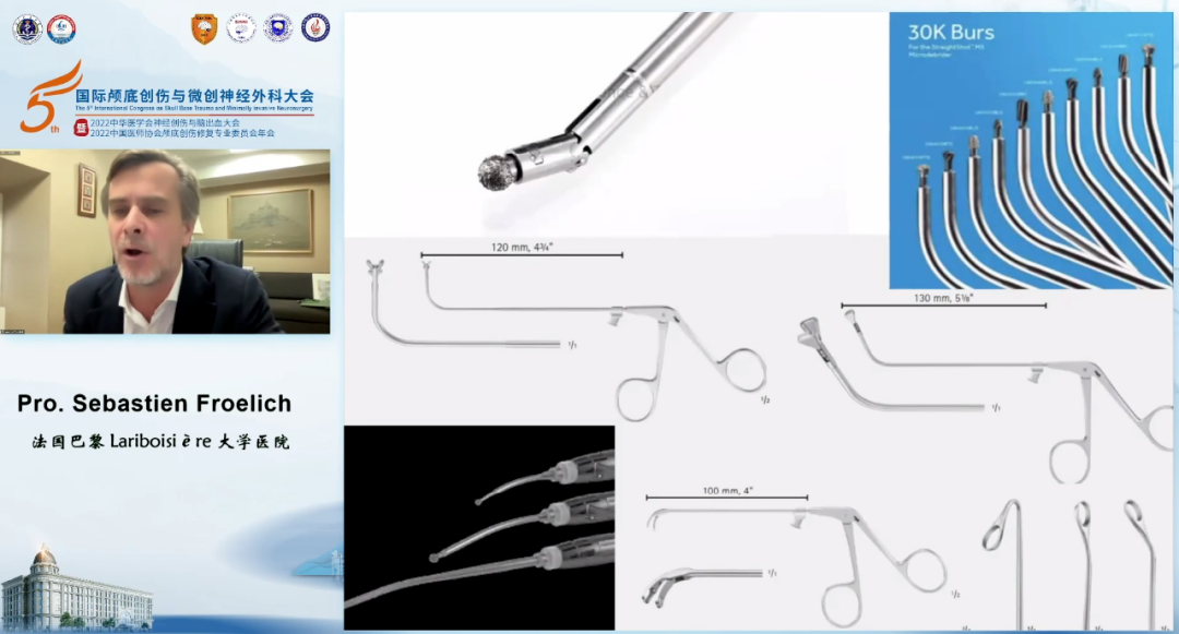 Froelich教授在演講中交流的部分神經(jīng)內(nèi)鏡器械