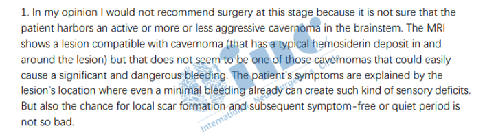 腦干海綿狀血管瘤什么時(shí)候該做手術(shù)？手術(shù)時(shí)機(jī)選擇相關(guān)問題