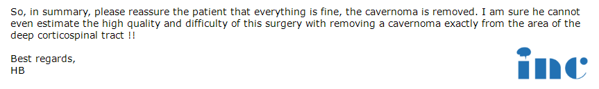 功能區(qū)海綿狀血管瘤案例