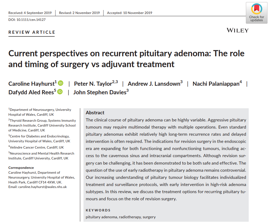 《Clinical Endocrinology(Oxf)》雜志刊載了University Hospital of Wales的研究結(jié)果顯示